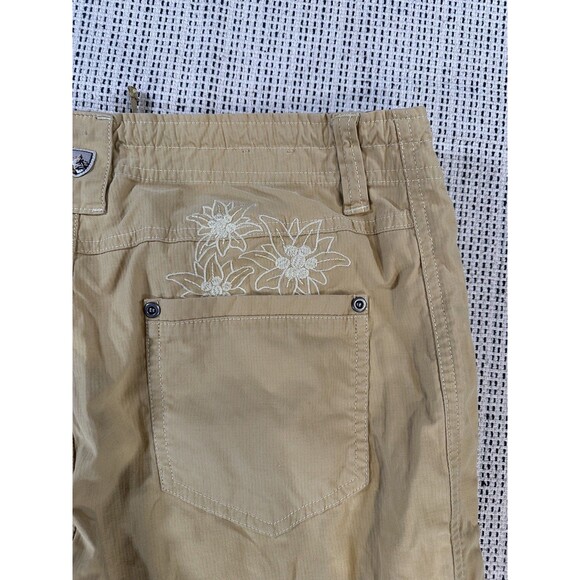 Kuhl Capri Hiking Pants Women's 10 Khaki Outdoor Adventure Stretch Performance - Picture 4 of 12